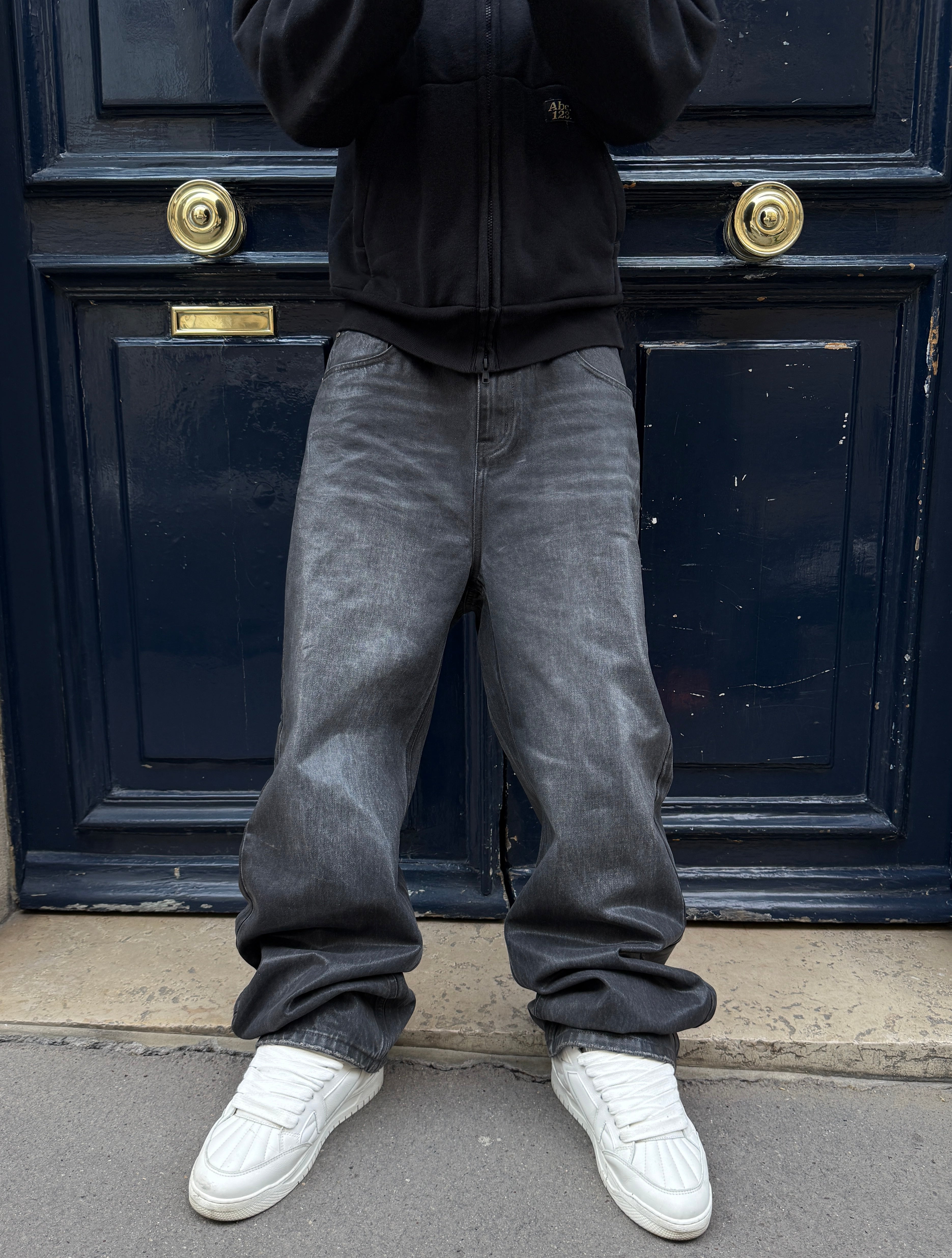 WAXED DENIM BLACK